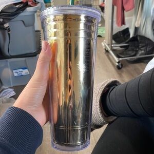 Starbucks gold travel tumbler